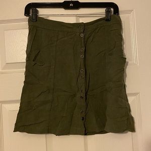 Army green skirt